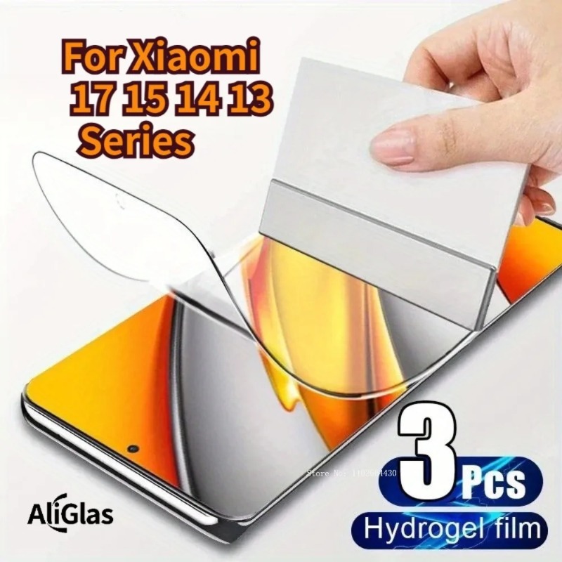 Flexible Tpu Film - 3 ชิ้นฟิล์มไฮโดรเจลสำหรับเสี่ยวมี่ 17 15 14 13