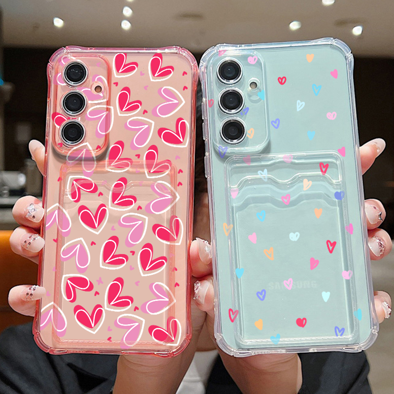 Samsung Galaxy A55 - เคสโทรศัพท์แบบมีช่องใส่การ์ดสำหรับ Samsung Galaxy S26 S25 S24